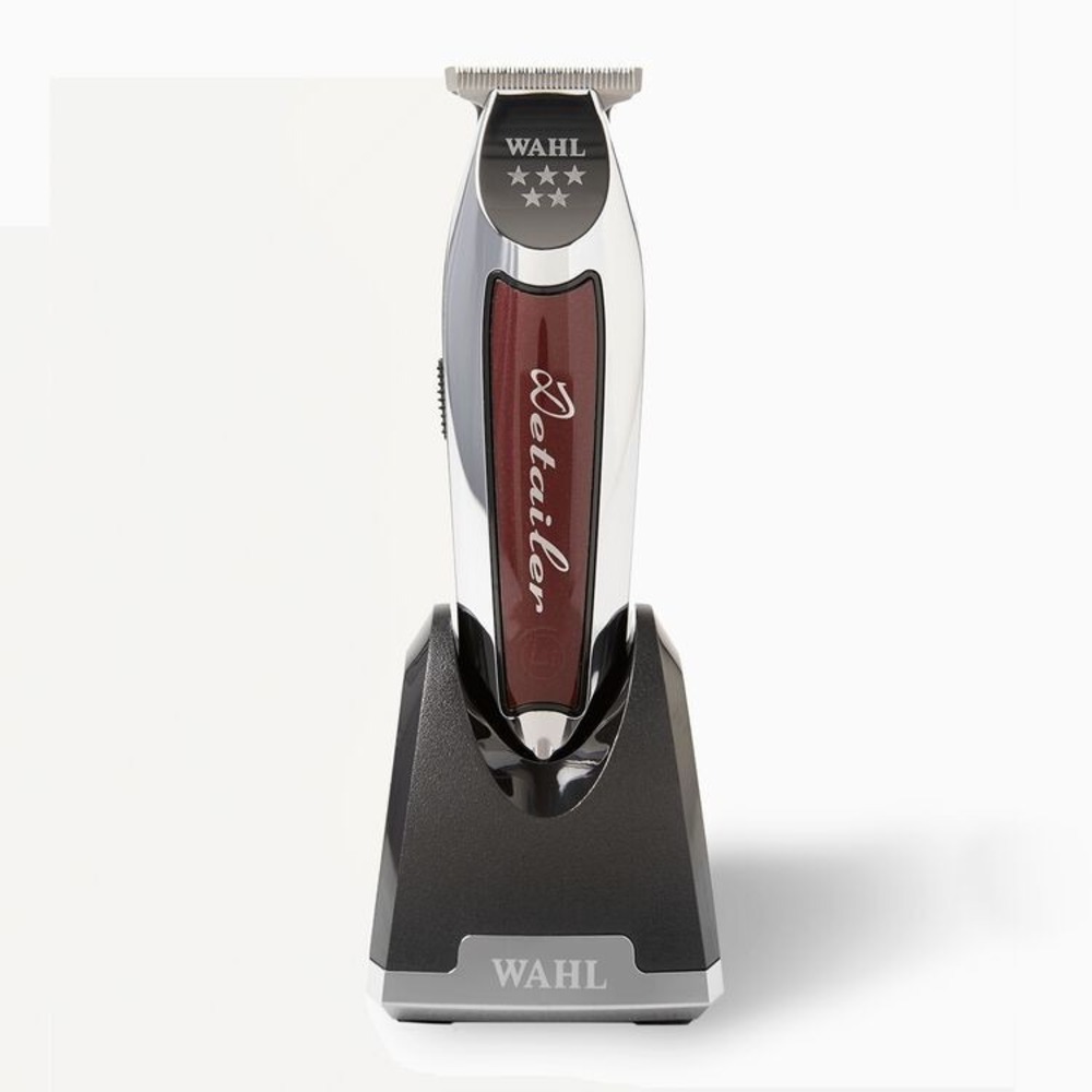 NEW Wahl Pro Cordless Trimmer 5Star Detailer 8171 Li Ion Wide T-Blade Silver Red
